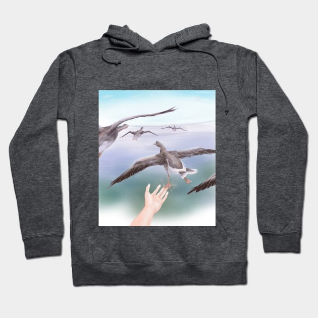 飞行的梦 flying dream Hoodie by take a book